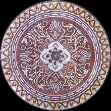 MD403 White and burgundy flower arabesque Mosaic