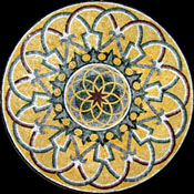 MD404 Archades on golden background Mosaic