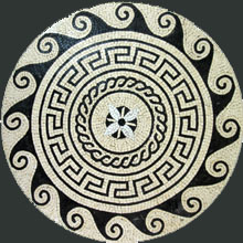 MD407 Black & White key and wave mosaic