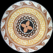 MD409 earth colors multi design medallion mosaic