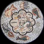 MD444 pastel colors ocean life mosaic