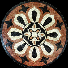 MD465 black, brown & white elegant mosaic art