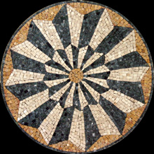 MD480 big compass flower design mosaic