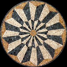 MD480 big compass flower design mosaic