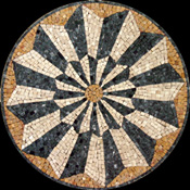MD480 big compass flower design mosaic