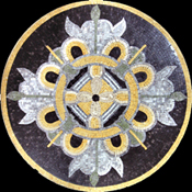 MD491 gold & silver artistic floral design