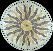 MD497 Sun flower marble mosaic