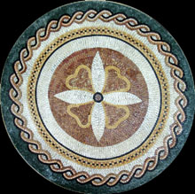 MD504 elegant medallion mosaic with flower in the center