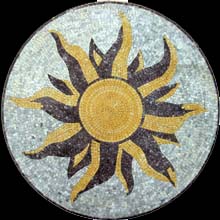 MD508 sun art medallion mosaic