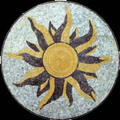 MD508 sun art medallion mosaic