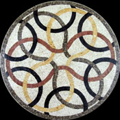 MD509 Colorful ring art mosaic