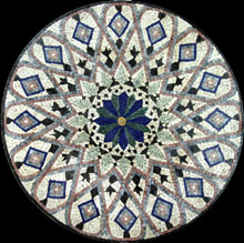 MD524 beautiful blue & white artistic mosaic