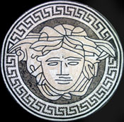 MD54 Grey & white versace mosaic
