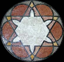 MD559 geometrical shapes medallion mosaic