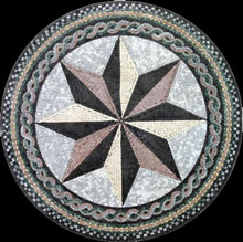 MD57 purle black and white star on light blue background