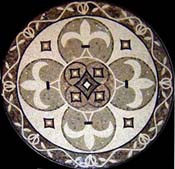 MD598 Fleur de lys mosaic art