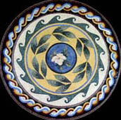 MD636 Gold and blue summer Mosaic