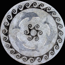 MD82 faded dolphin trio marble mosaic