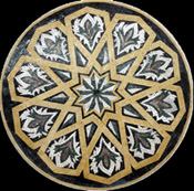 MD96 Gold and black attraction Mosaic