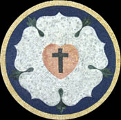 MD1000 Cross and heart in flower shape  mosaic