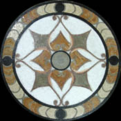 MD1016 Earth colors star shape mosaic