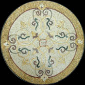 MD1017 gold and white spiral shape mosaic