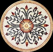 MD665 Red tulips on white background Mosaic