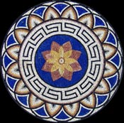 MD673 Ocean blue glow Mosaic