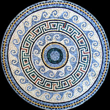 MD680 Beautiful blue azur medallion mosaic