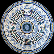 MD680 Beautiful blue azur medallion mosaic