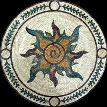 MD755 central flower medallion mosaic