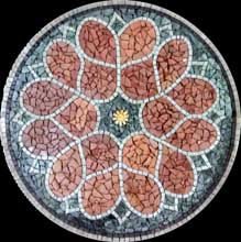 MD759 beautiful artistic flower medallion mosaic