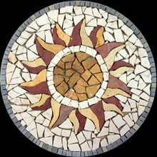 MD784 Cracked marble style sun mosaic