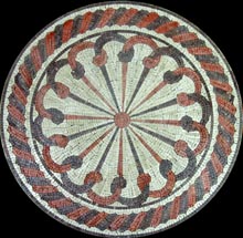 MD793 red and grey harmony mosaic