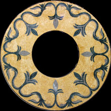 MD835 black & gold attractive medallion mosaic