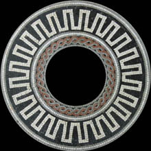 MD911 Greek keys and waves medallion mosaic