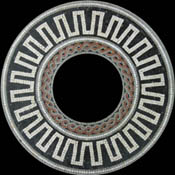 MD911 Greek keys and waves medallion mosaic
