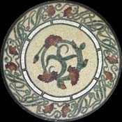 MD1073 Red rose mosaic art