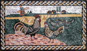AN112 Roosters landscape mosaic
