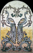 AN136 Elegant peacock art mosaic