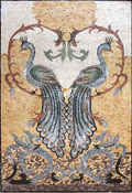 AN159 Pastel peacock art mosaic