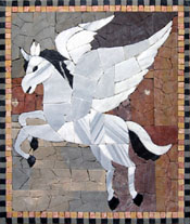 AN161 White pegasus cut tile mosaic