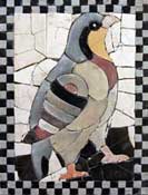 AN174 Colorful artistic bird stone tile mosaic