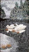 AN178 White swans landscape mosaic