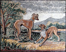 AN188 Dogs in nature mosaic