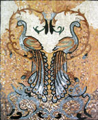 AN205 Pastel peacock art mosaic