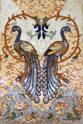 AN224 Pastel peacock art mosaic