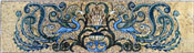 AN227 artistic blue peacock design mosaic