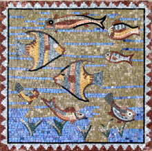 AN231 Swimming fish mosaic