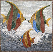 AN238 Colorful swimming fish mosaic